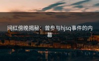 网红傍晚揭秘：曾参与hjsq事件的内幕