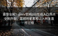 震惊全网！pixiv官网p站在线入口热点全网炸裂，震撼明星真相让人网友直呼过瘾