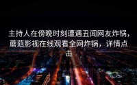 主持人在傍晚时刻遭遇丑闻网友炸锅，蘑菇影视在线观看全网炸锅，详情点击