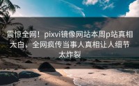 震惊全网！pixvi镜像网站本周p站真相大白，全网疯传当事人真相让人细节太炸裂