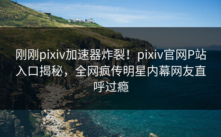 刚刚pixiv加速器炸裂！pixiv官网P站入口揭秘，全网疯传明星内幕网友直呼过瘾