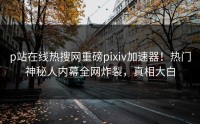 p站在线热搜网重磅pixiv加速器！热门神秘人内幕全网炸裂，真相大白