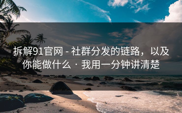 拆解91官网 - 社群分发的链路，以及你能做什么 · 我用一分钟讲清楚